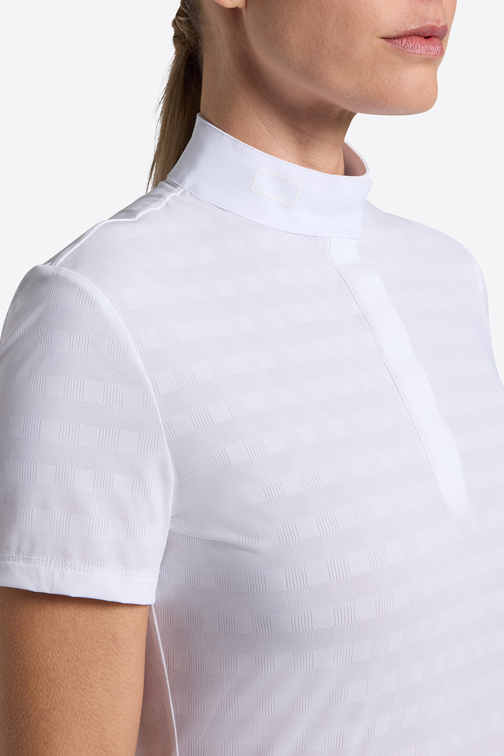 RG Turniershirt Jacquard Kurzarm Damen Weiß