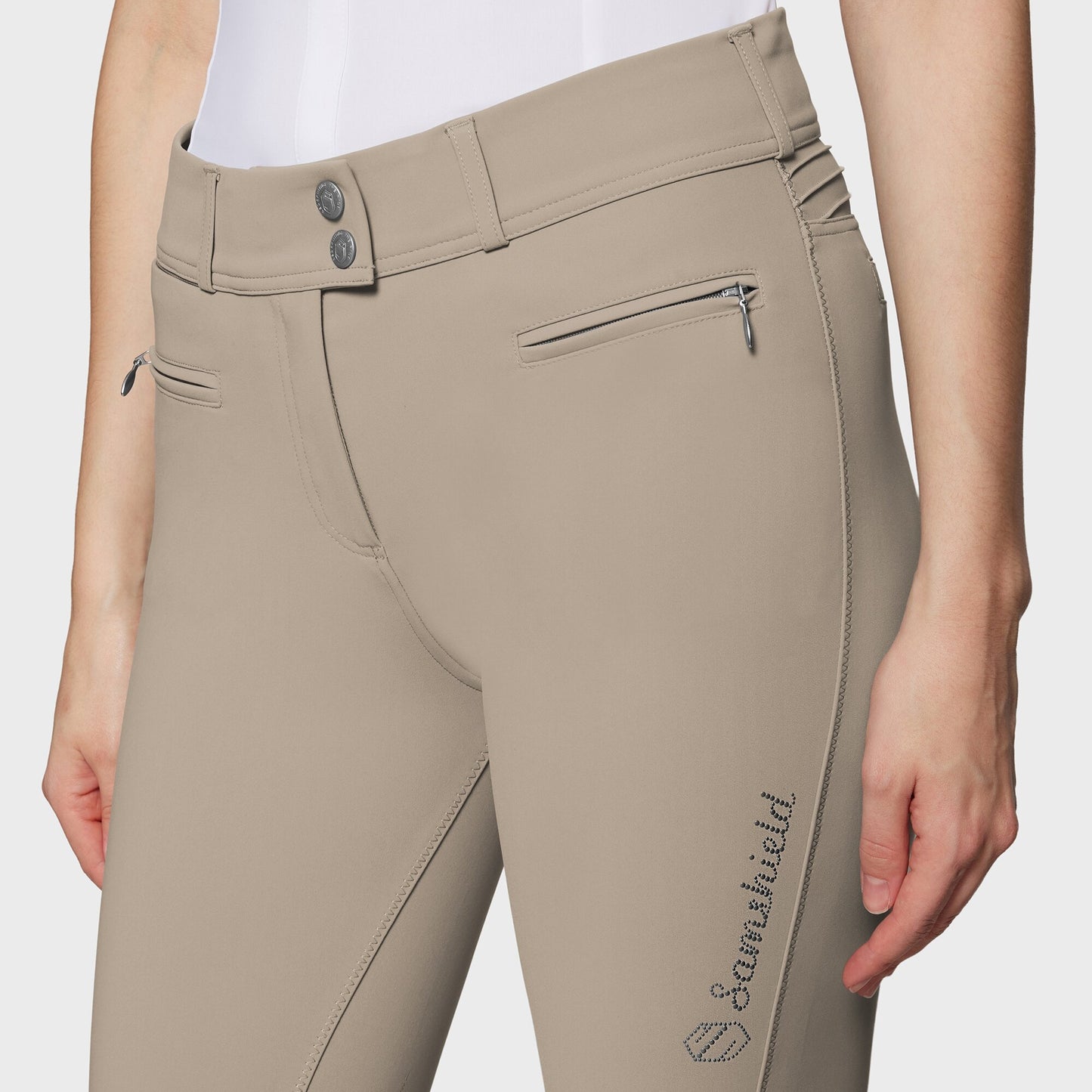 Samshield Reithose Full Grip Damen Clara Hoch Tailliert Sand