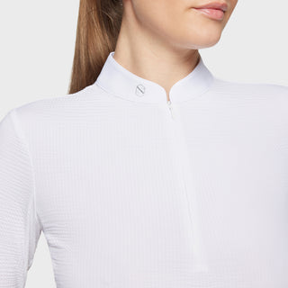 Samshield Turniershirt Langarm Damen Louisella Honeycomb Weiß