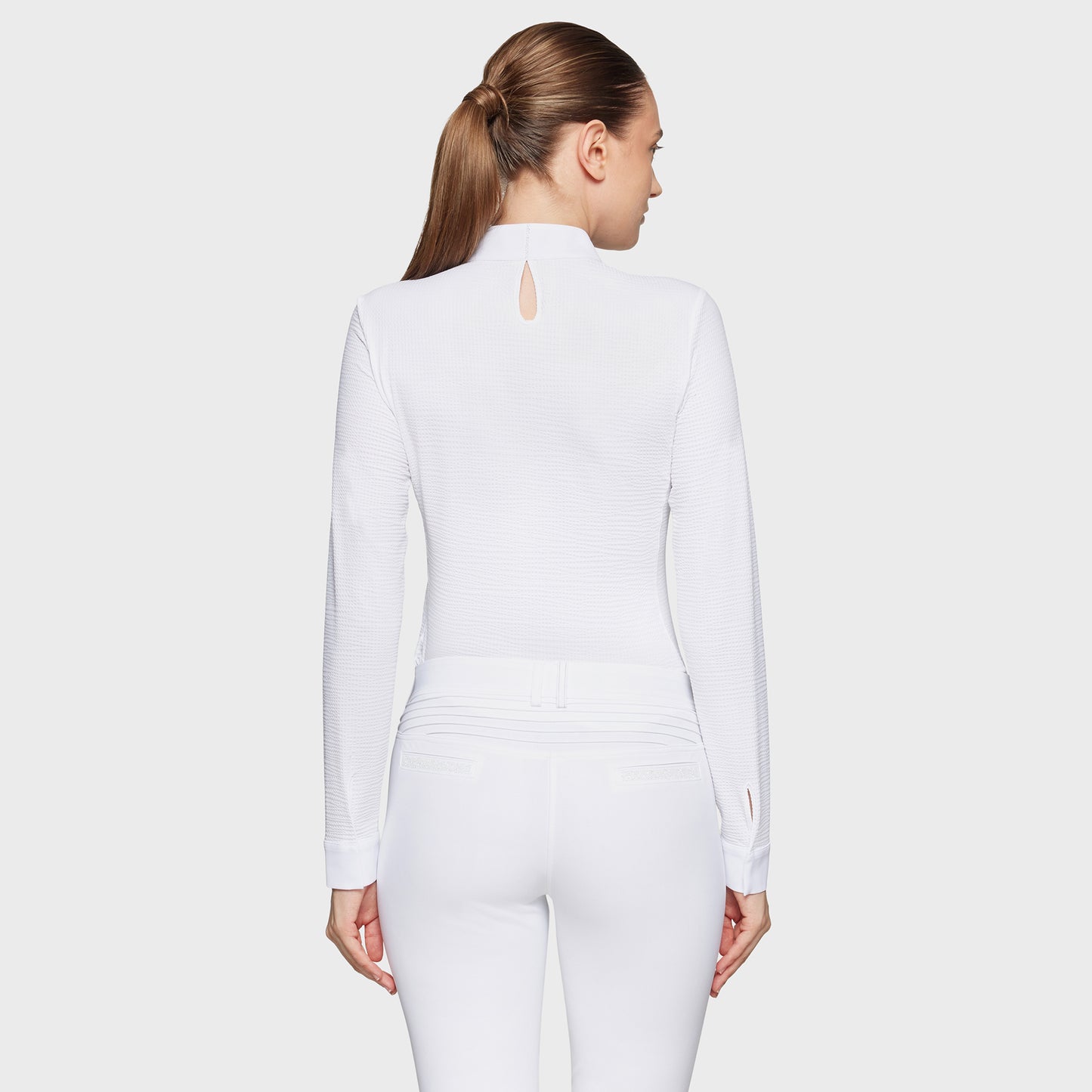 Samshield Turniershirt Langarm Damen Louisella Honeycomb Weiß