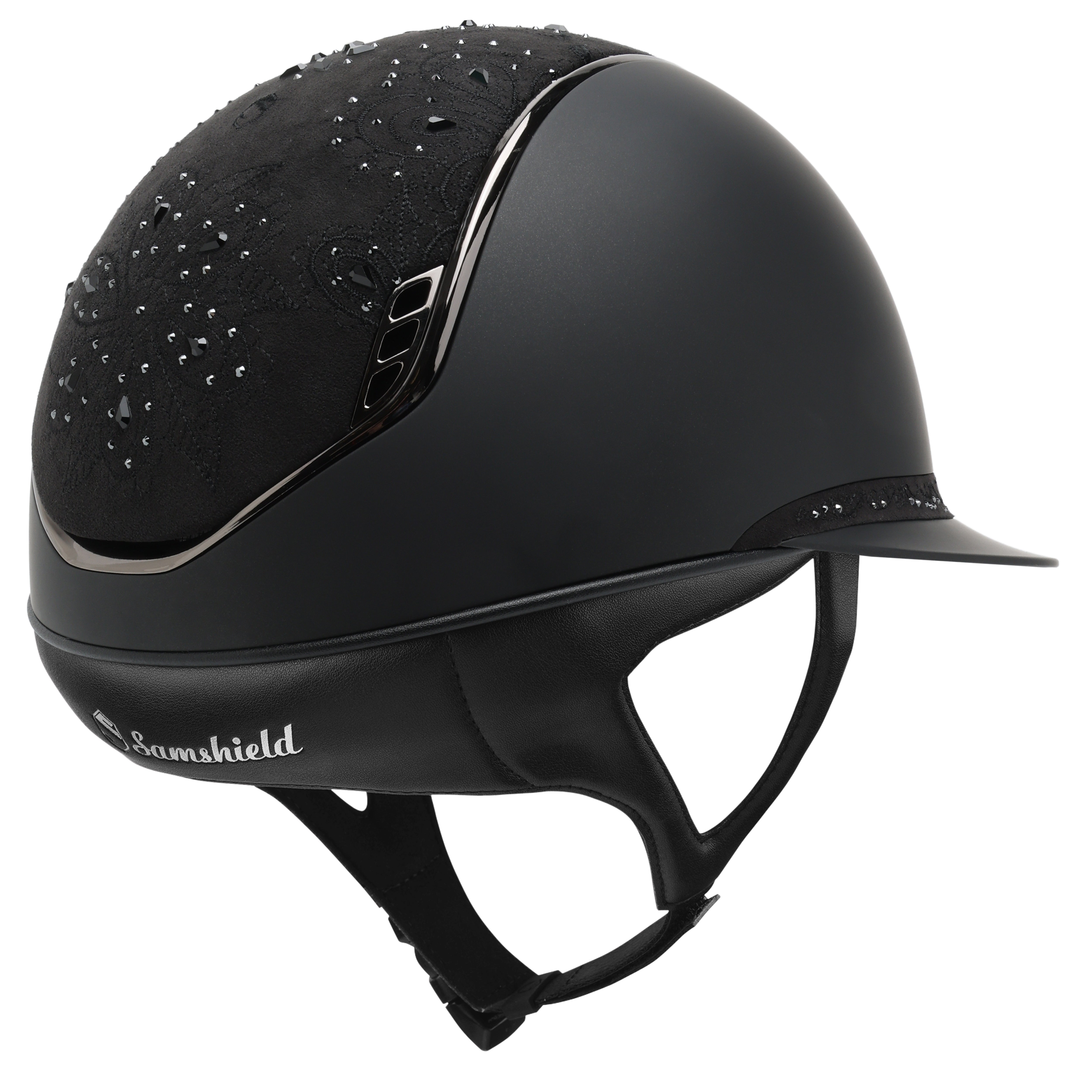 Samshield 2.0 Paardrijhelm Miss Shield Shadowmatt Crystal Bloom Zwart