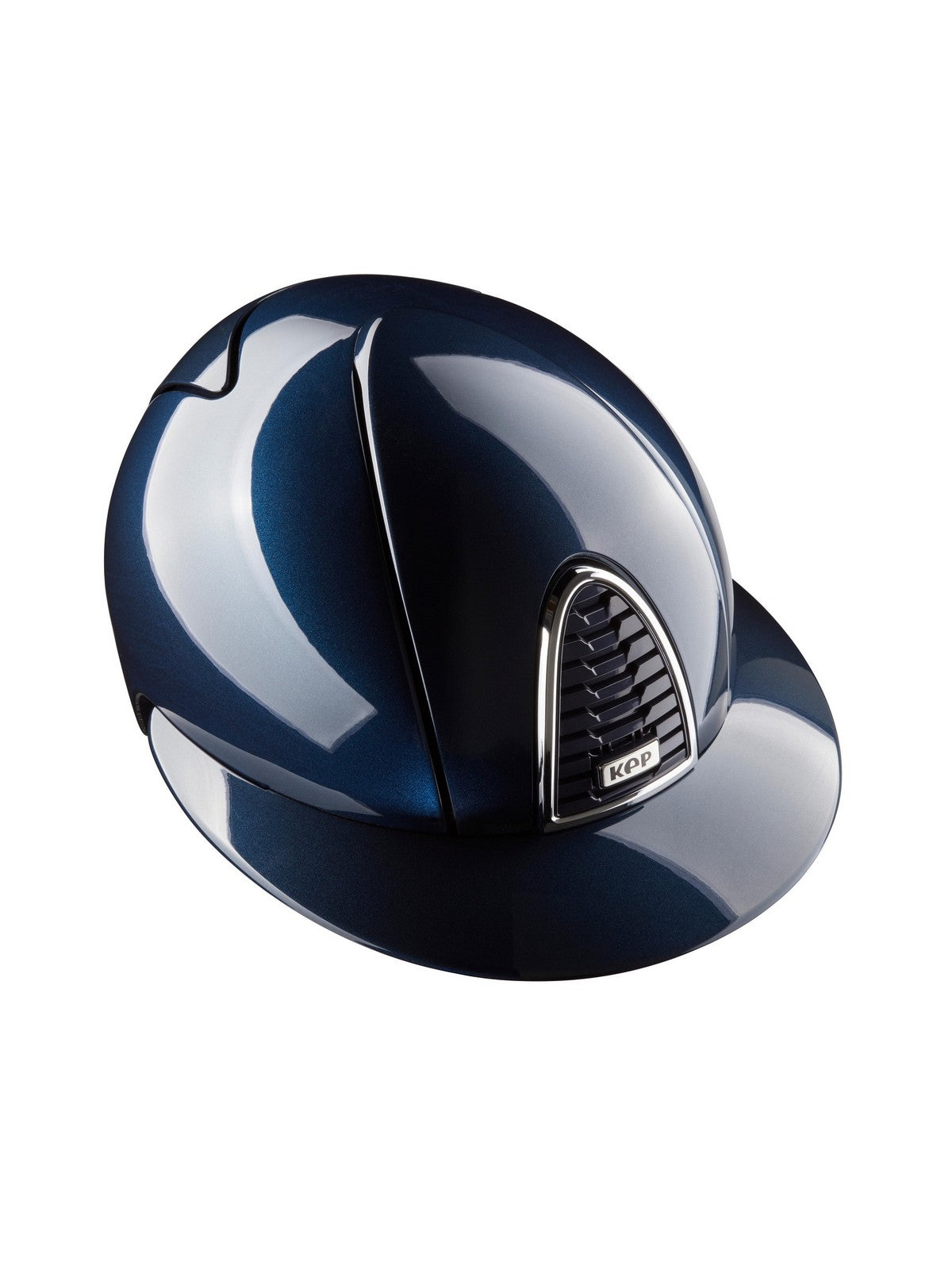 Kep Italia Paardrijhelm Cromo 2.0 Shine Polo Klep Blauw Chrome Frame