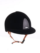 Kep Italia Paardrijhelm Smart Nova Velvet Polo Klep Star Insert Beige Kinband