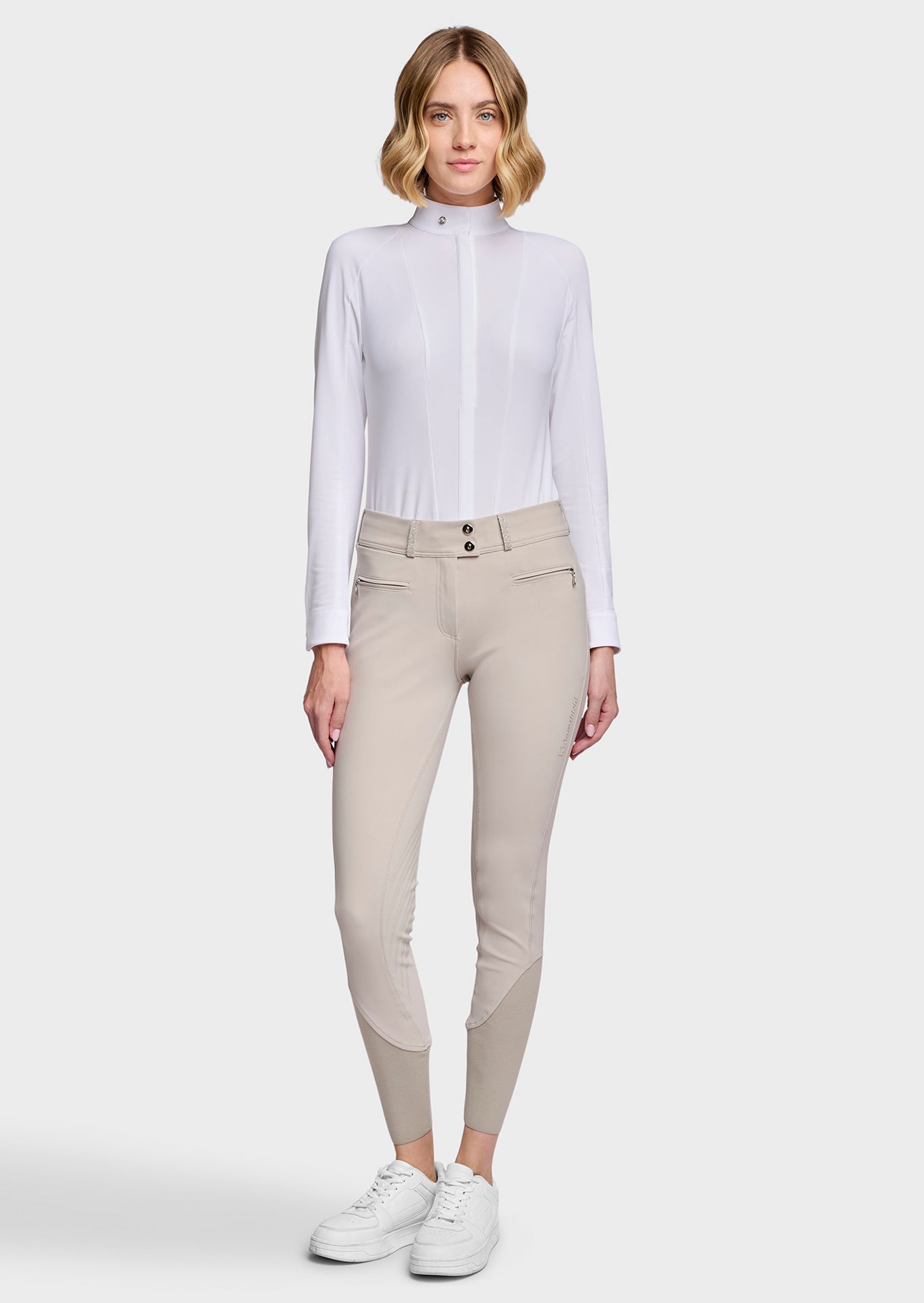 Samshield Pantalon d'Équitation Grip Genoux Femme Chloe Crystal Beige
