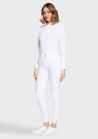 Samshield Rijbroek Full Grip Dames Claranova Extra Hoge Band Wit Wit