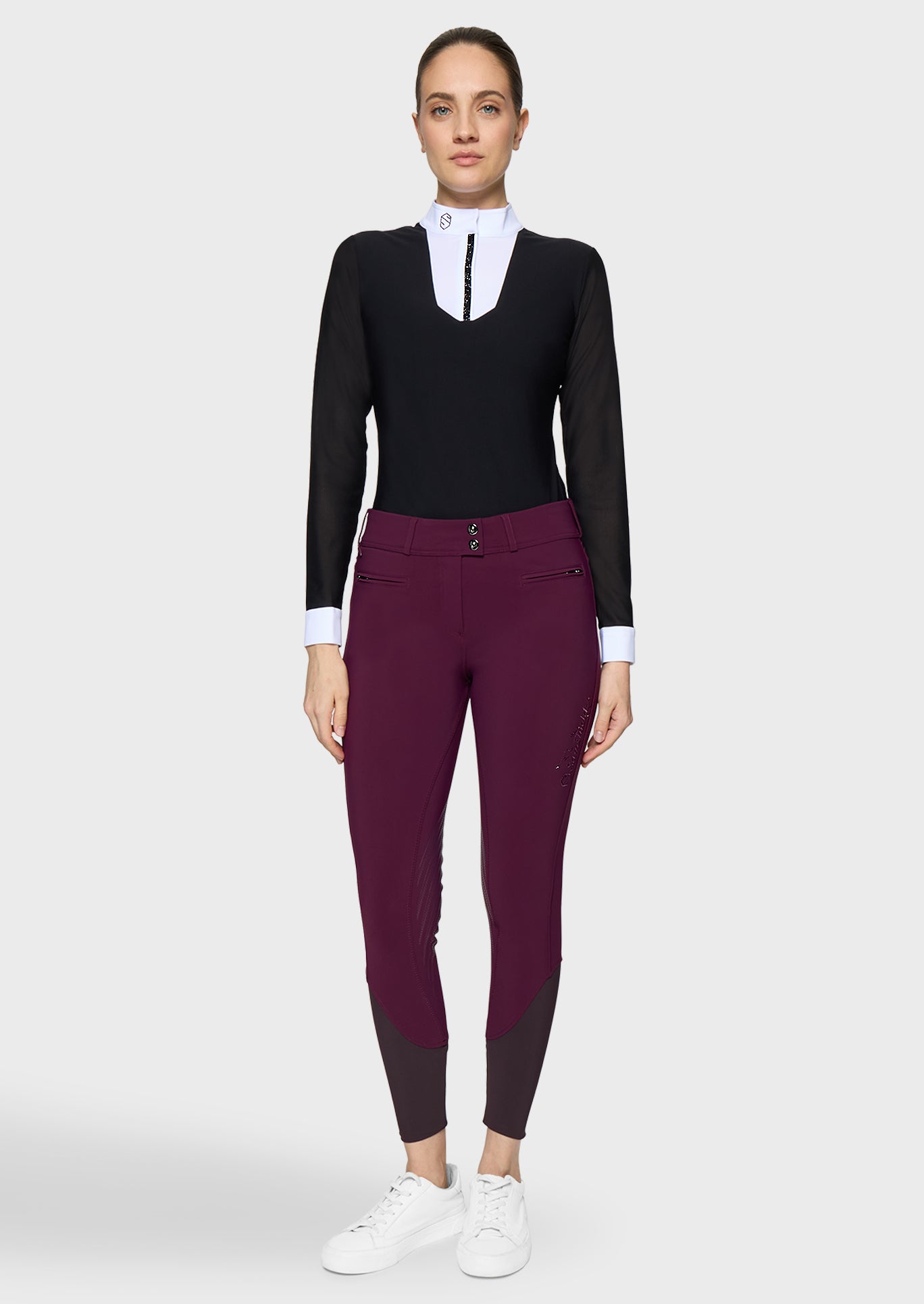 Samshield Pantalon d'Équitation Full Grip Femme Clara Floral Plum
