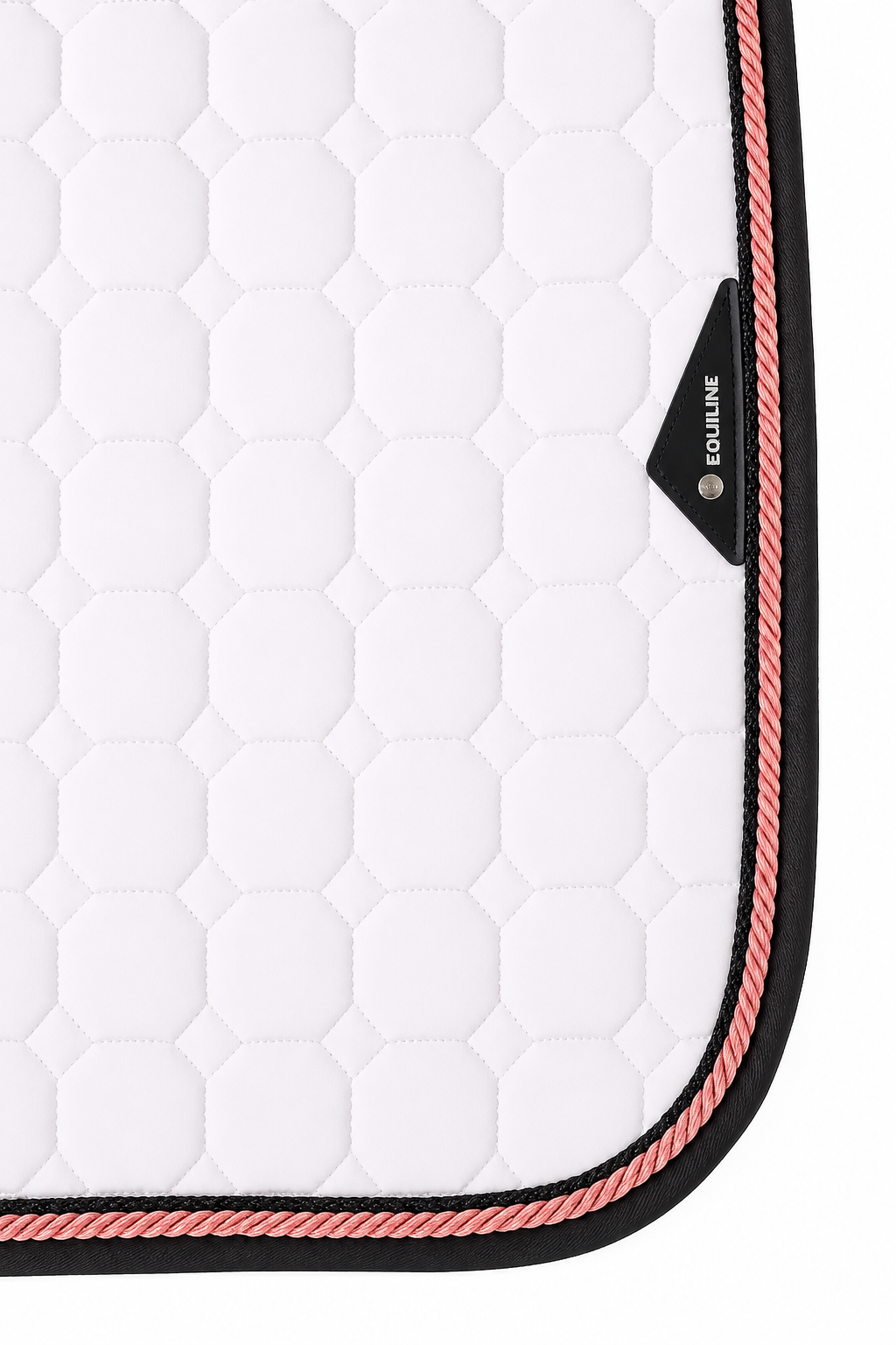 Equiline dressuur zadeldekje Octagon Wit-Zwart-Roze DNX