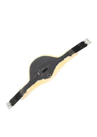 LJ Leathers Singel Leder met buikflap en bontvoering Zwart