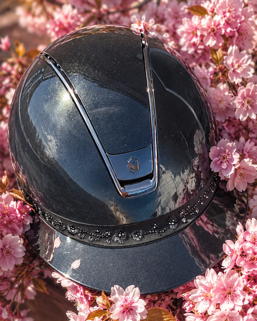Samshield 2.0 Casque d'équitation Miss Shield Shadowglossy Cherry Blossom Noir