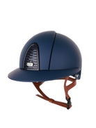 Kep Italia Paardrijhelm Cromo 2.0 Matt Polo Klep Blauw RAW Frame Beige Kinband