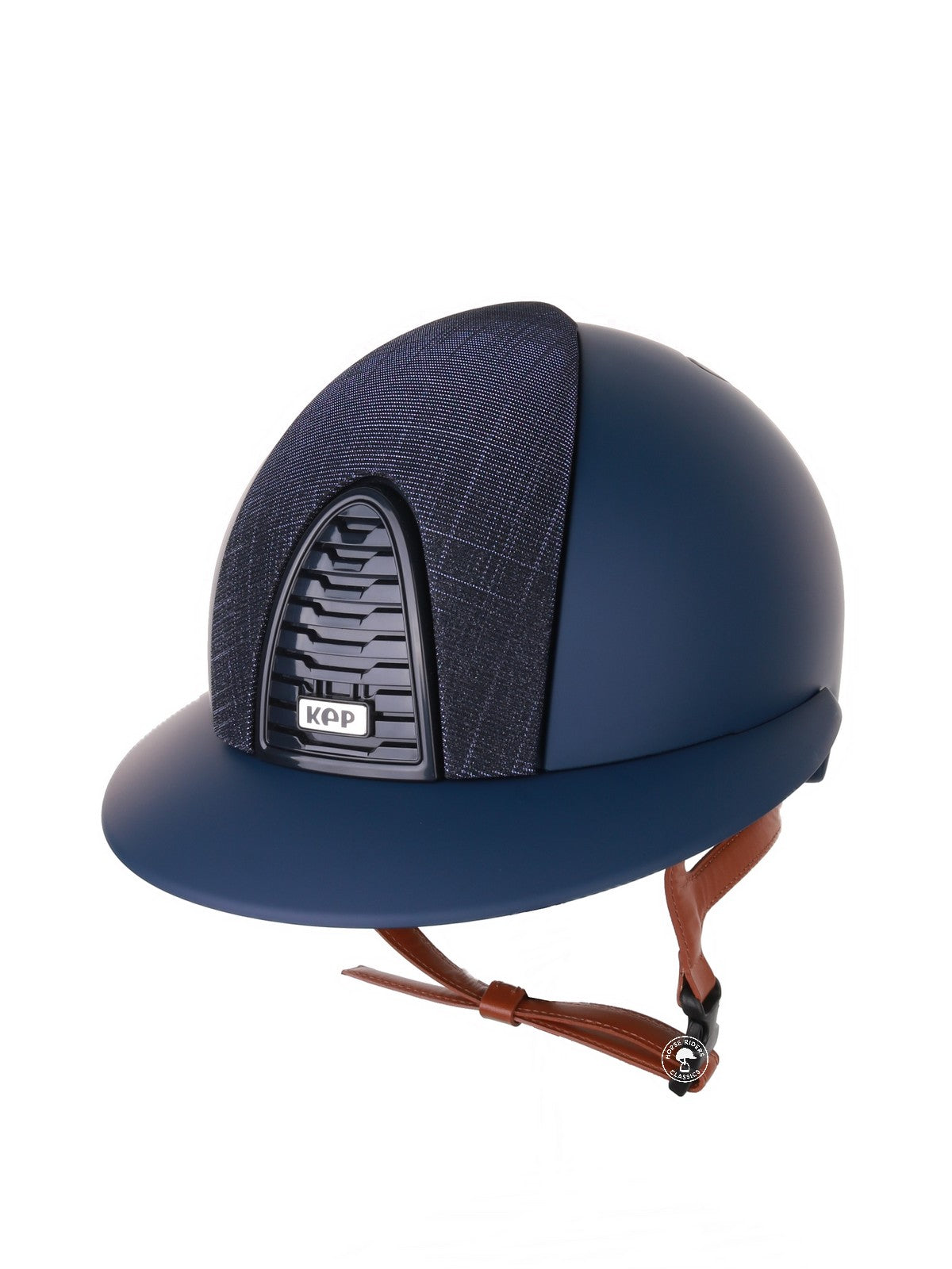 Kep Italia Reithelm Cromo 2.0  Matt Polo Blau RAW Frame  Galassia Dark Blue Insert Beige Kinnriemen