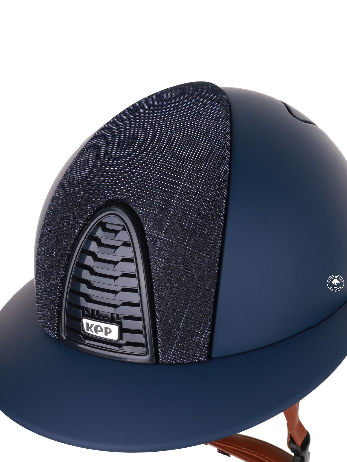 Kep Italia Reithelm Cromo 2.0  Matt Polo Blau RAW Frame  Galassia Dark Blue Insert Beige Kinnriemen