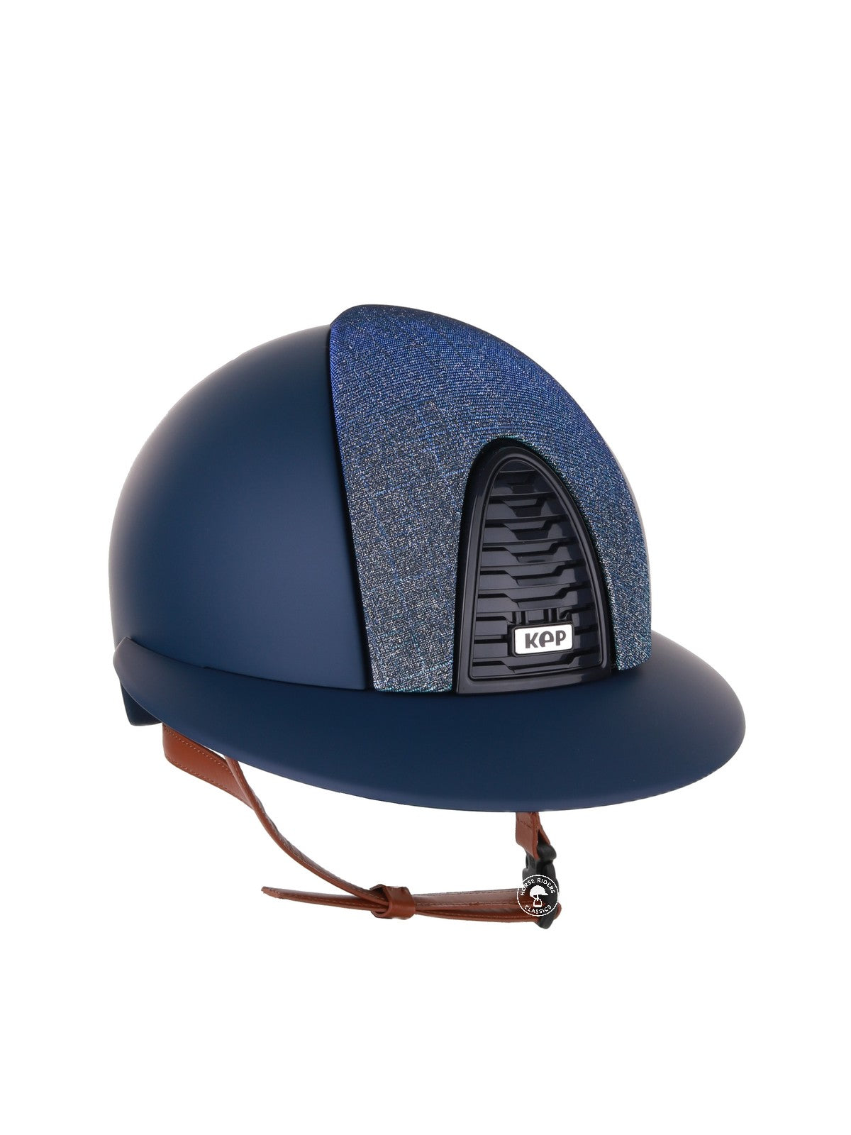 Kep Italia Reithelm Cromo 2.0  Matt Polo Blau RAW Frame  Galassia Light Blue Insert Beige Kinnriemen