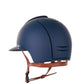 Kep Italia Reithelm Cromo 2.0  Matt Polo Blau RAW Frame Suede Insert Beige Kinnriemen