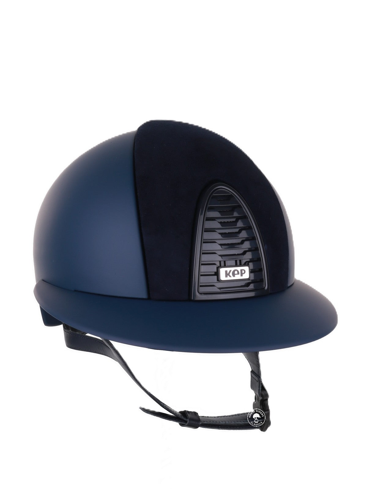 Kep Italia Paardrijhelm Cromo 2.0 Matt Polo Klep Blauw RAW Frame Suede Insert