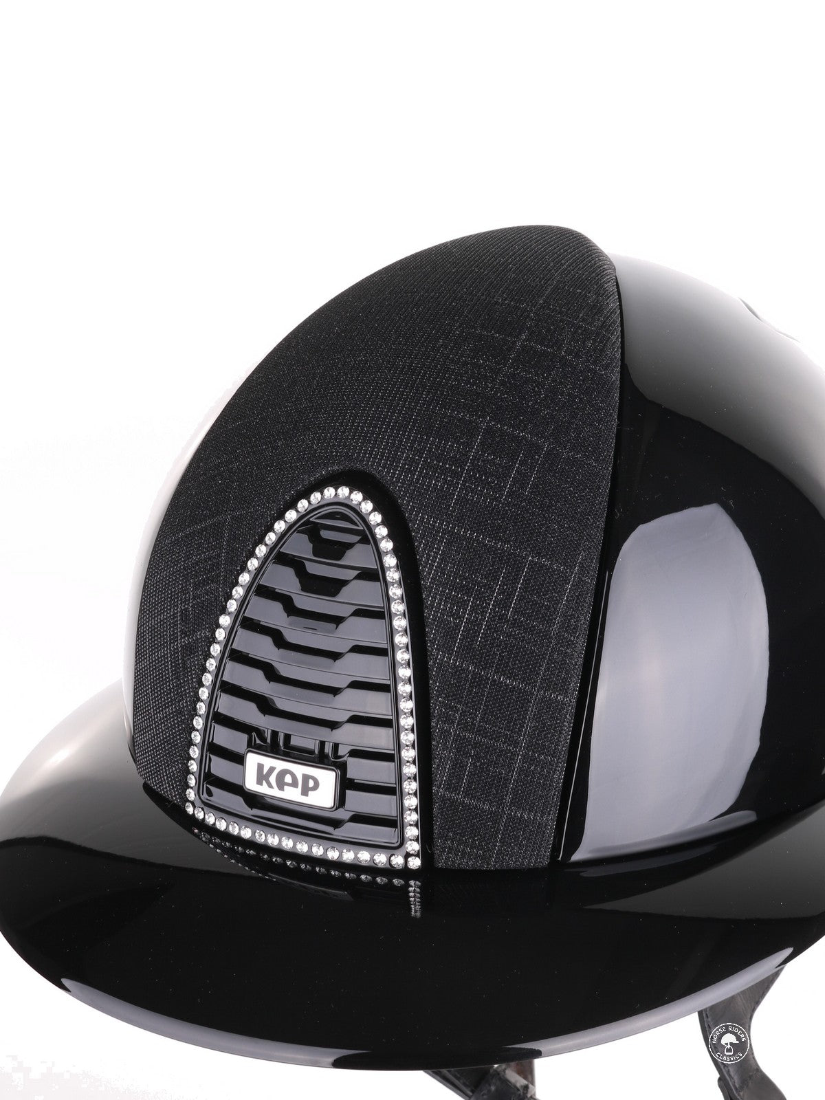 Kep Italia Paardrijhelm Cromo 2.0 Polish Polo Klep Zwart Swarovski Frame Galassia insert