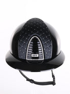 Kep Italia Paardrijhelm Cromo 2.0 Polish Polo Klep Zwart Swarovski Frame Milano Black Cross SN insert