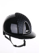 Kep Italia Paardrijhelm Cromo 2.0 Polish Polo Klep Zwart Swarovski Frame Milano Black Cross SN insert