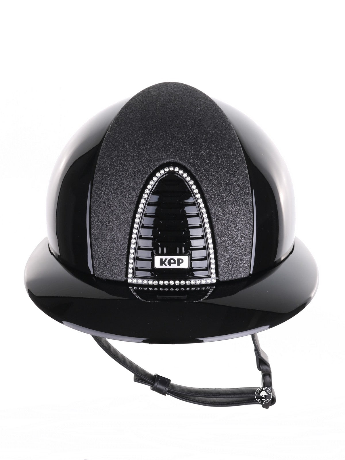 Kep Italia Paardrijhelm Cromo 2.0 Polish Polo Klep Zwart Swarovski Frame Star insert