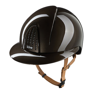 Kep Italia Paardrijhelm Smart Nova Polish Polo Klep Beige Kinband Bruin