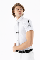 Equiline Wedstrijdshirt Heren Korte Mouwen Cooling Fabric Eqcilort Wit Wit