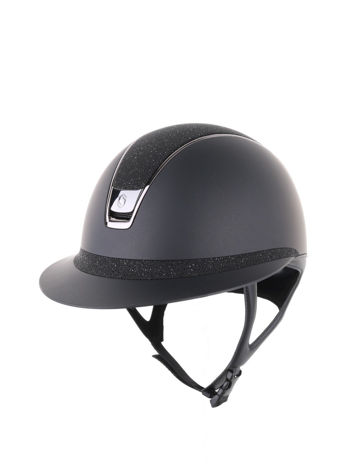 Samshield 2.0 Paardrijhelm Miss Shield Shadowmatt Crystal Fabric Zwart