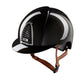 Kep Italia Reithelm Cromo 2.0 Shine Schwarz Chrome Frame Beige Kinnriemen