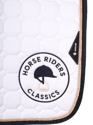 Equiline Schabracke Octagon Weiß HRC Logo