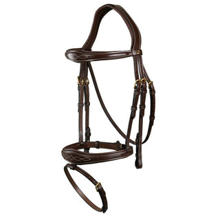 Dyon D Collection Anatomische trense mit kombiniertem reithalfter Braun