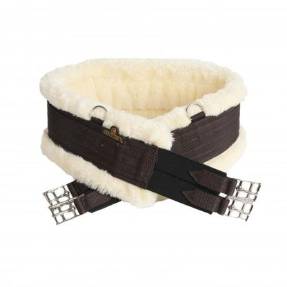 Kentucky Horsewear Schaffell-Gurt Nylon braun