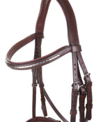 Equiline Hoofdstel Gecombineerde neusriem Clincher Frontriem bruin